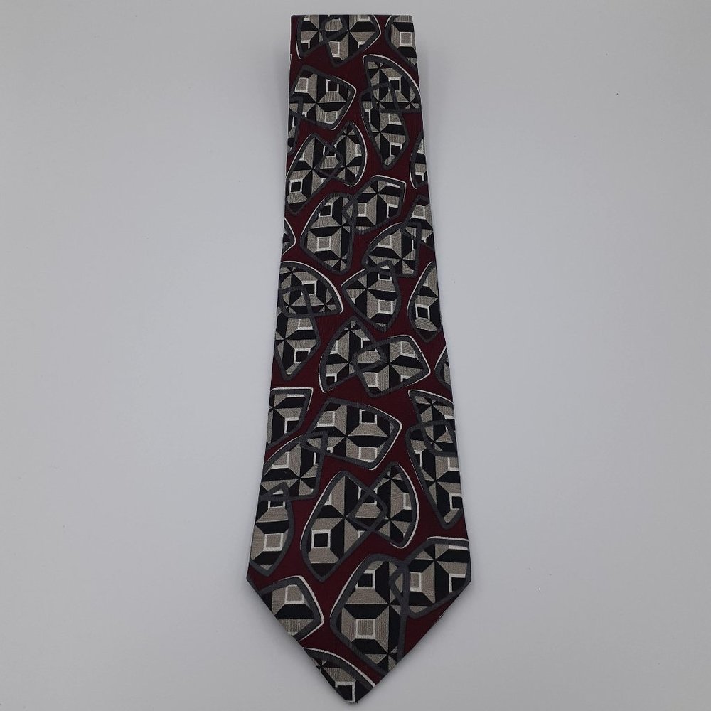 George Machado Italian Silk Abstract Design Tie